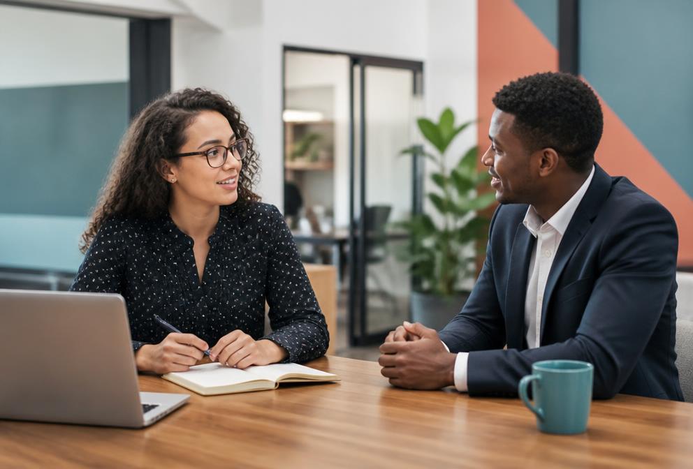 Recruiter speaking with a candidate
